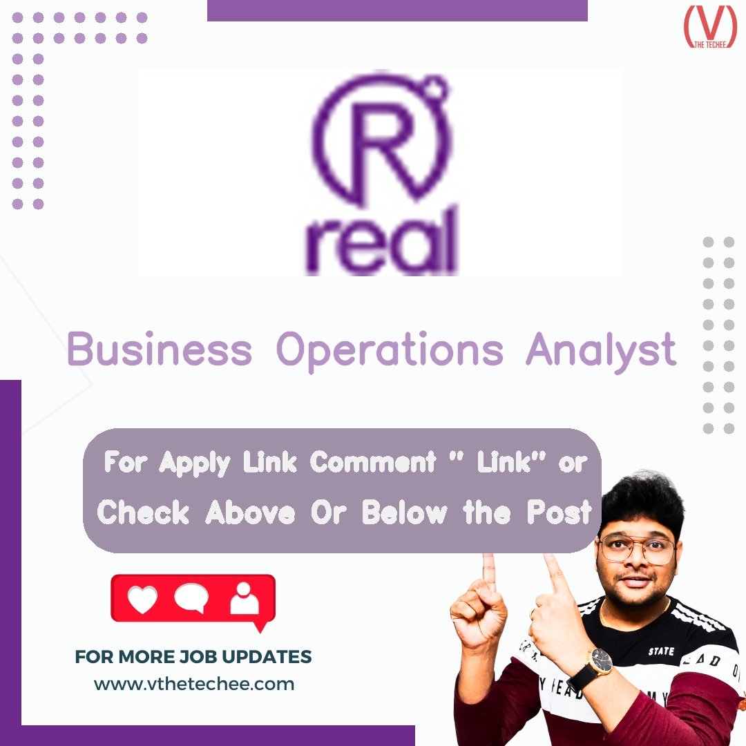 Business Operations Analyst at REAX Technology Platforms Private Limited – Remote / Work From Home | Apply 2026 1 REAX Technology Platforms Private Limited Business Operations Analyst job vacancy – VtheTechee Jobs