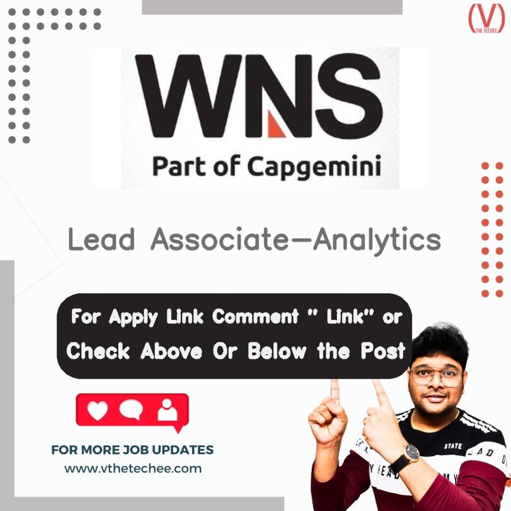 Lead Associate-Analytics at WNS (Holdings) Limited – Not specified job opening