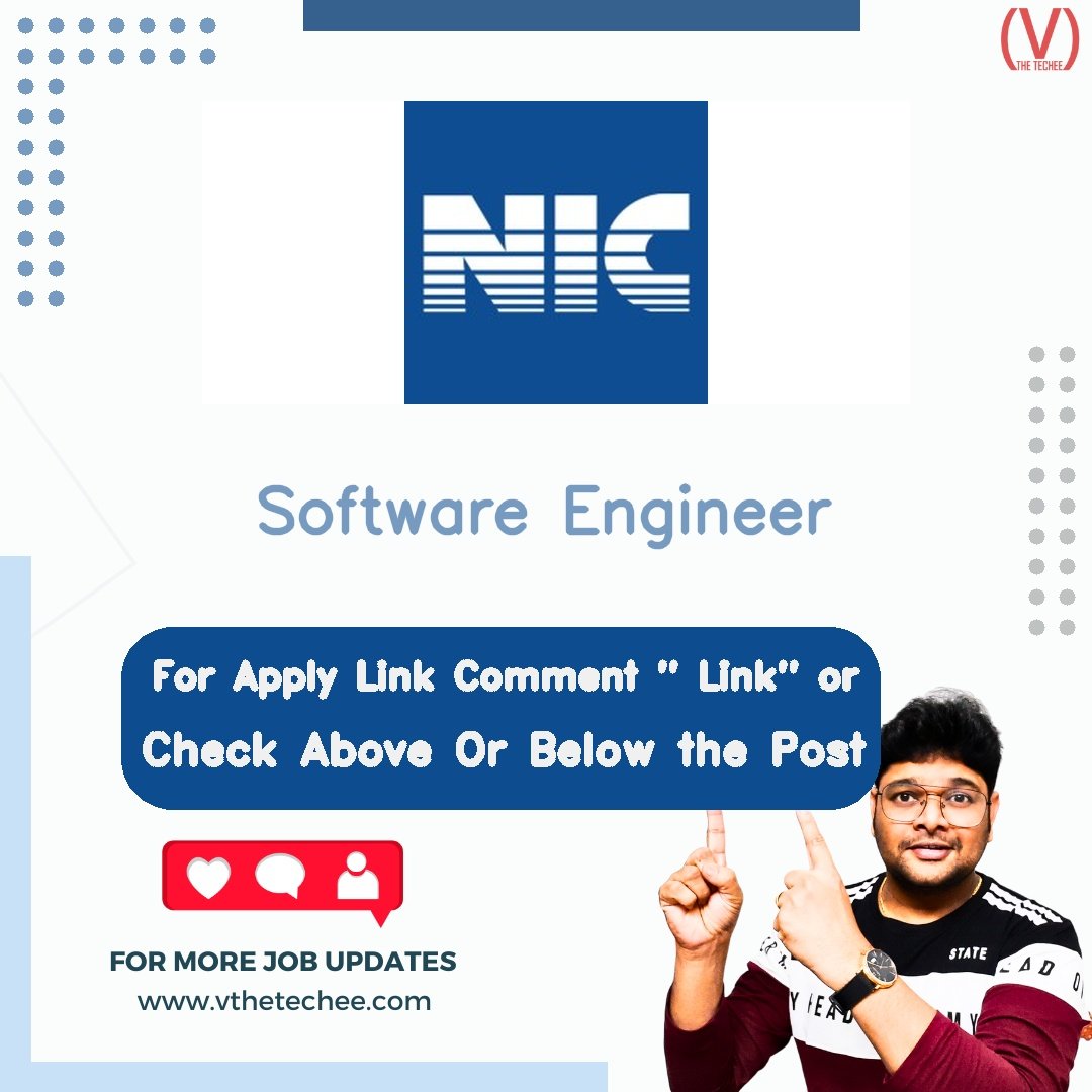 Software Engineer at NIC (National Informatics Centre) – Remote / Work From Home | Apply 2026 1 NIC (National Informatics Centre) Software Engineer job vacancy – VtheTechee Jobs