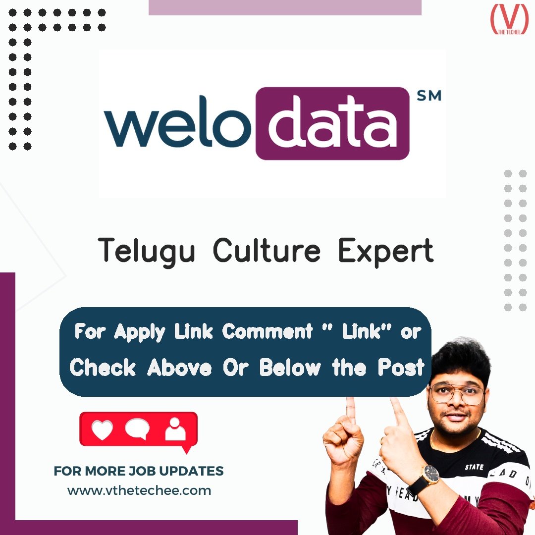 Welo Data Telugu Culture Expert job vacancy – VtheTechee Jobs