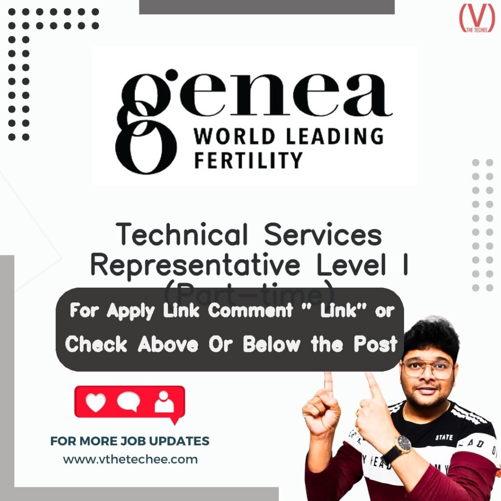 Technical Services Representative Level I (Part-time) at Genea – Remote / Work From Home job opening