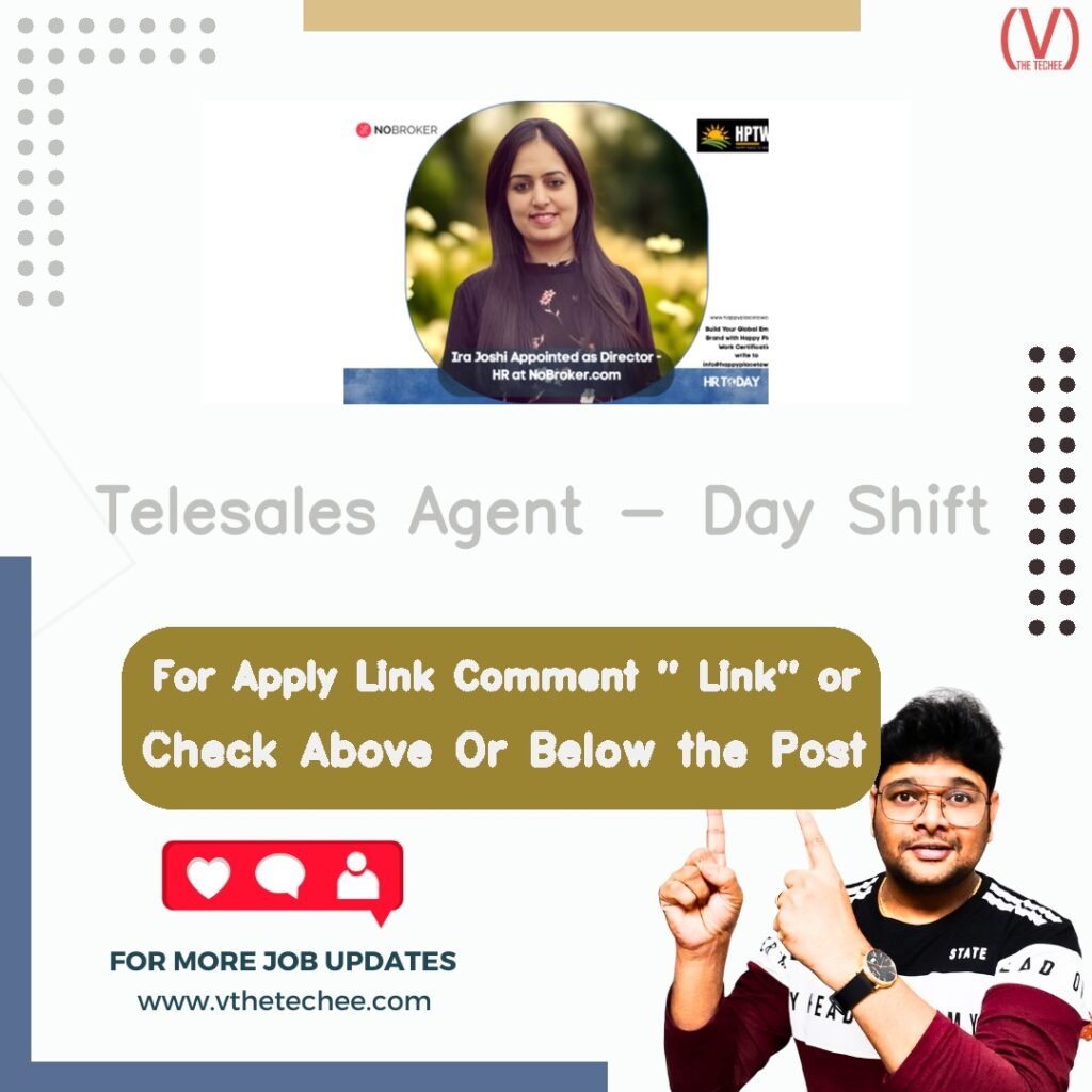 Telesales Agent - Day Shift at NoBroker – Bangalore Rural, Bengaluru job opening